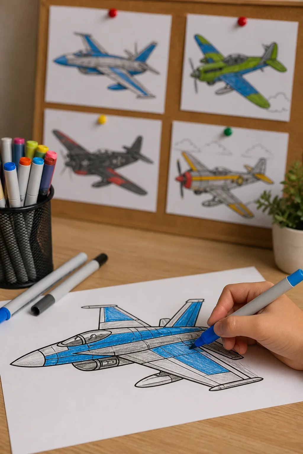desenhos de jato para colorir - 2