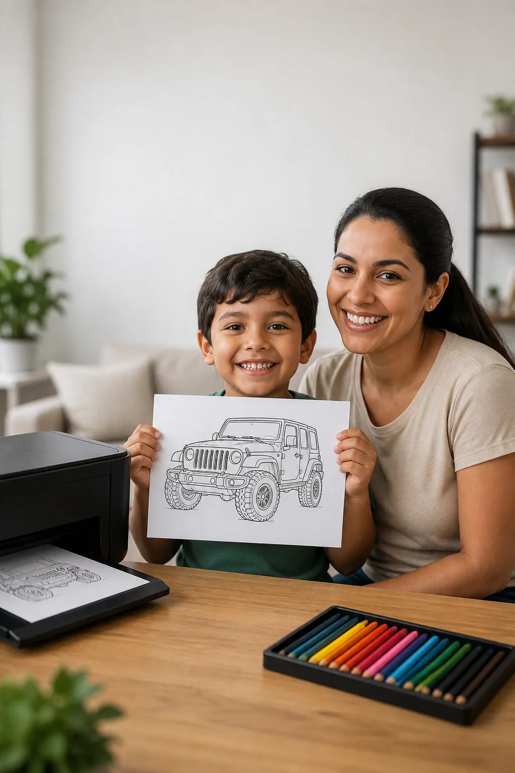 desenhos de jipe para colorir - 1
