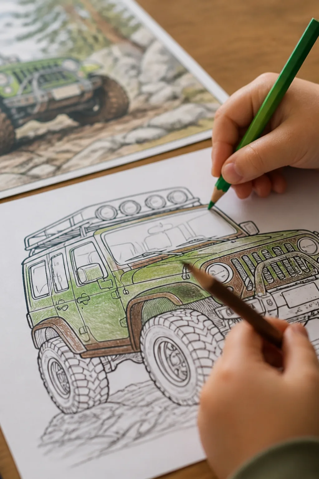 desenhos de jipe para colorir - 2