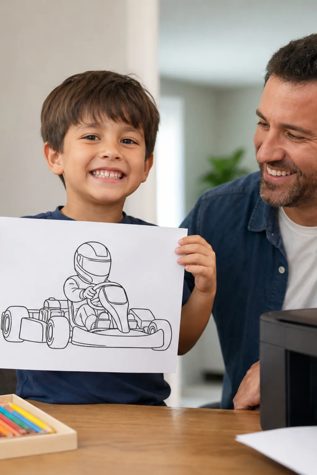 desenhos de kart para colorir - 1
