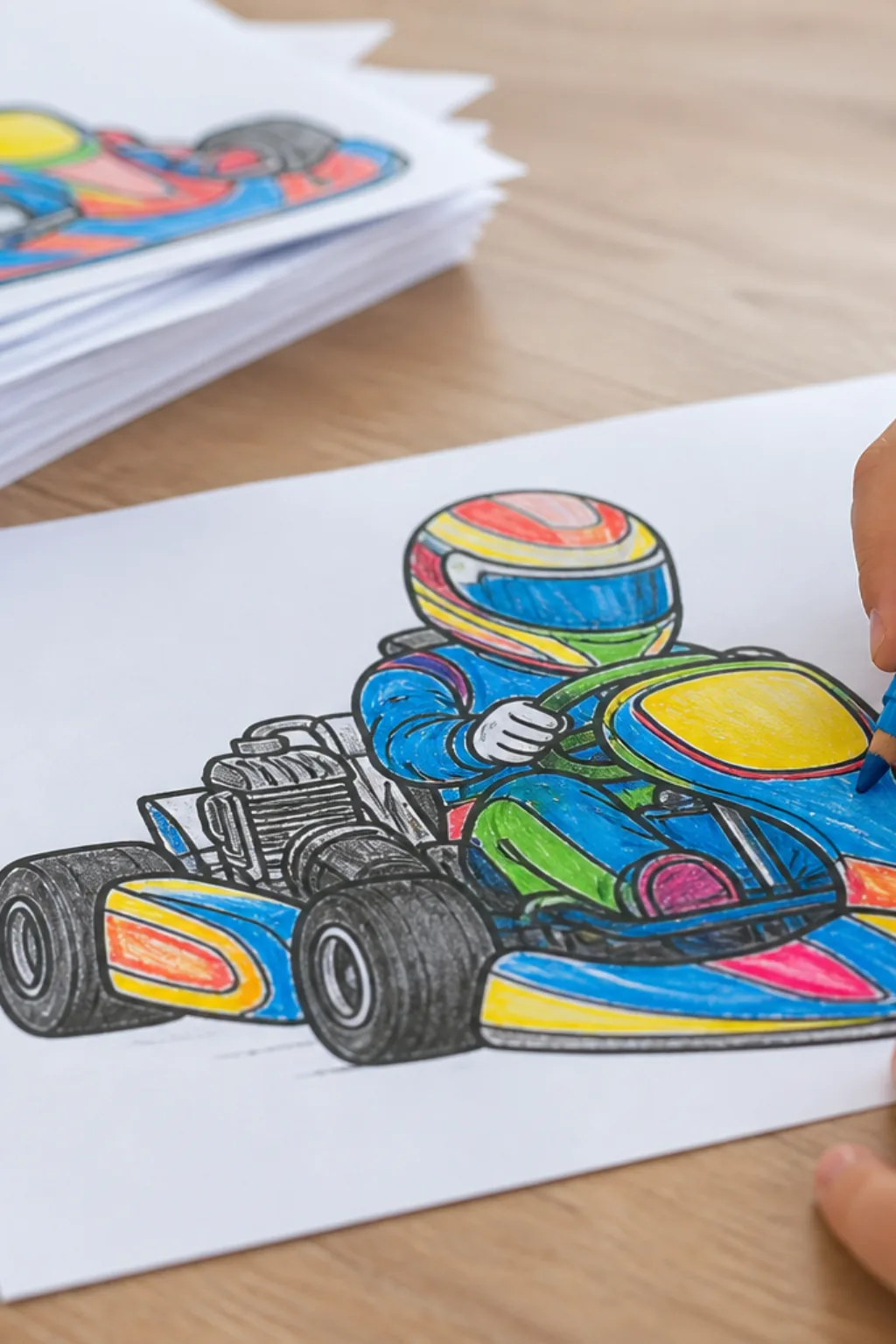desenhos de kart para colorir - 2