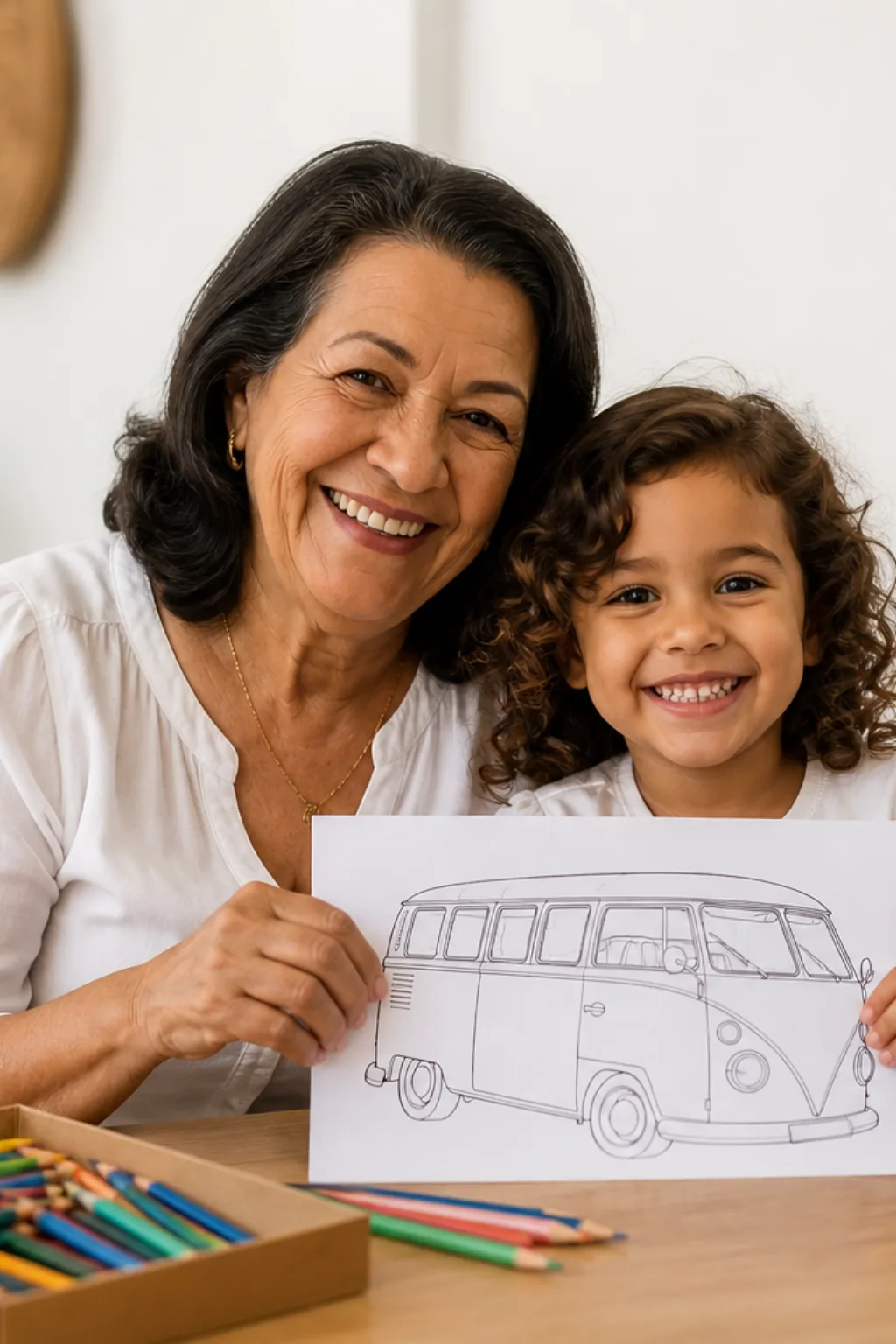 desenhos de kombi para colorir - 1