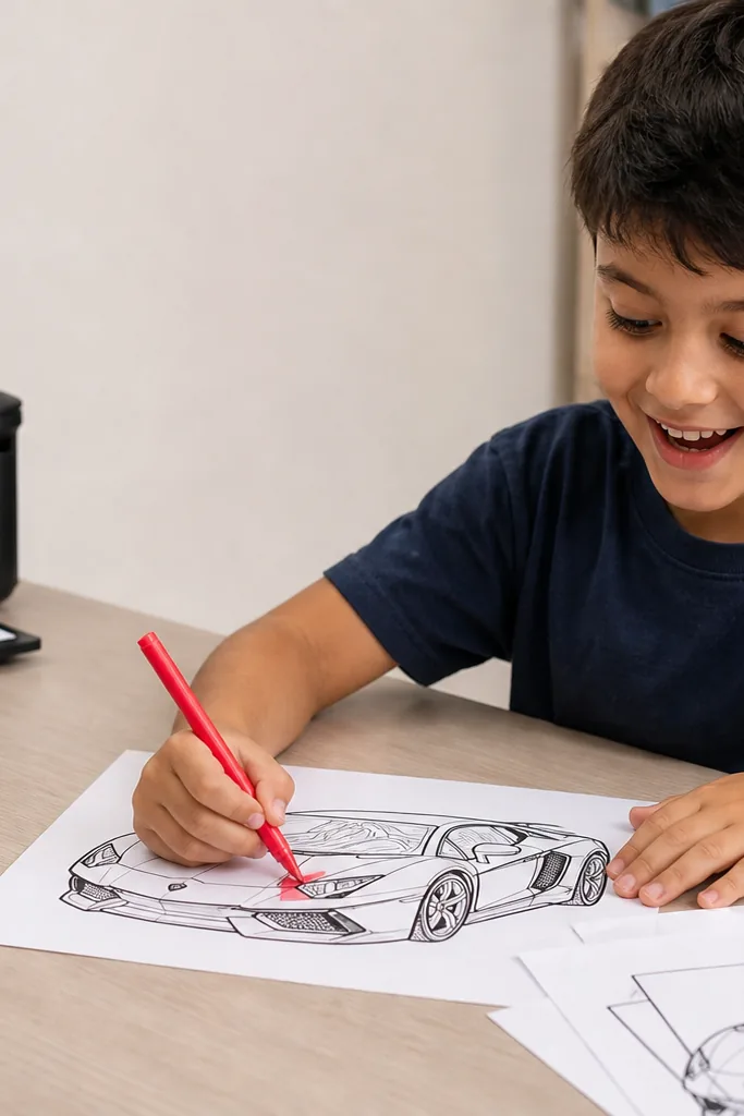 desenhos de lamborghini para colorir - 1