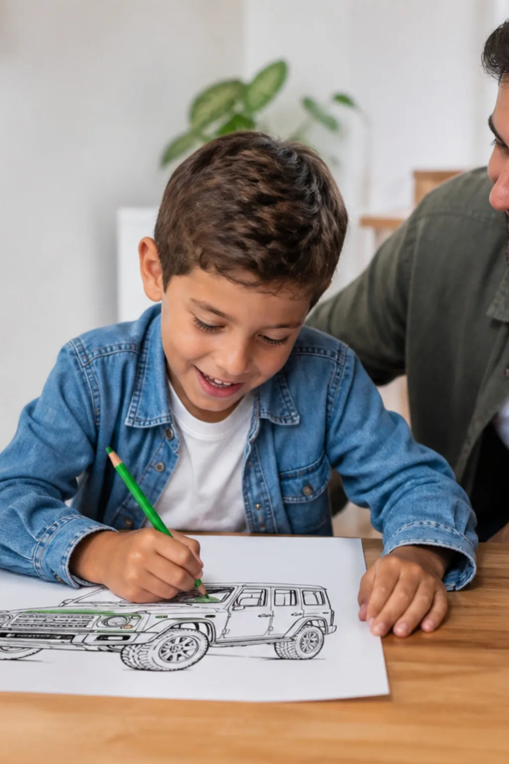 desenhos de carros Land Rover para colorir — exemplo criado na Desenhos pra Colorir
