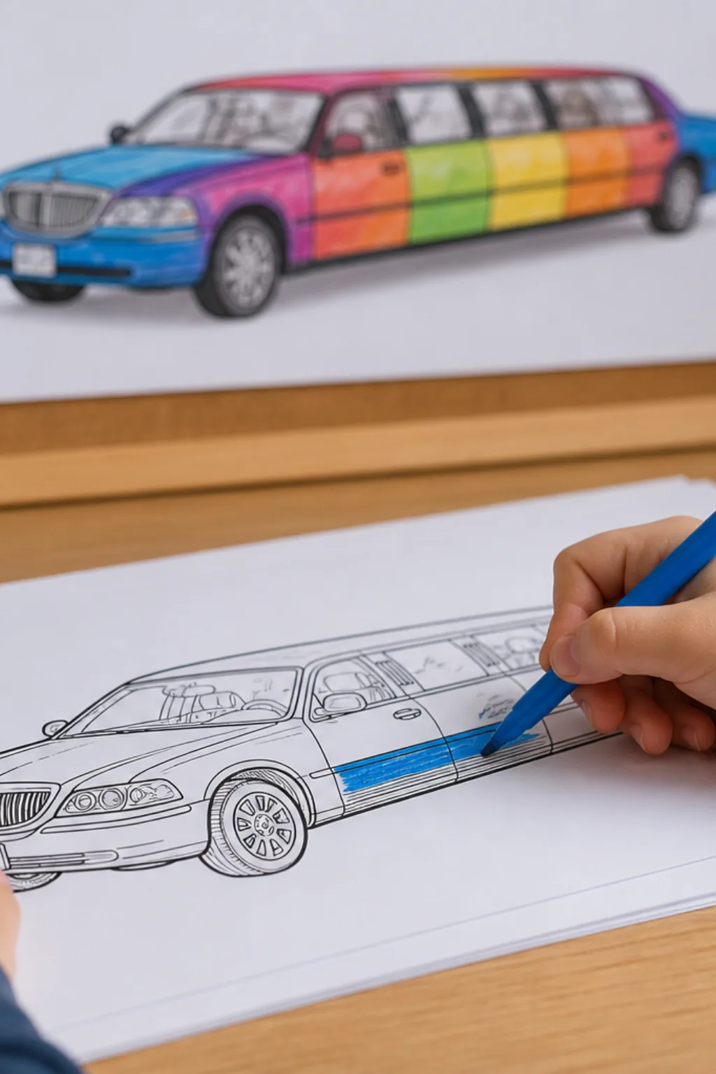 desenhos de limousine para colorir - 2