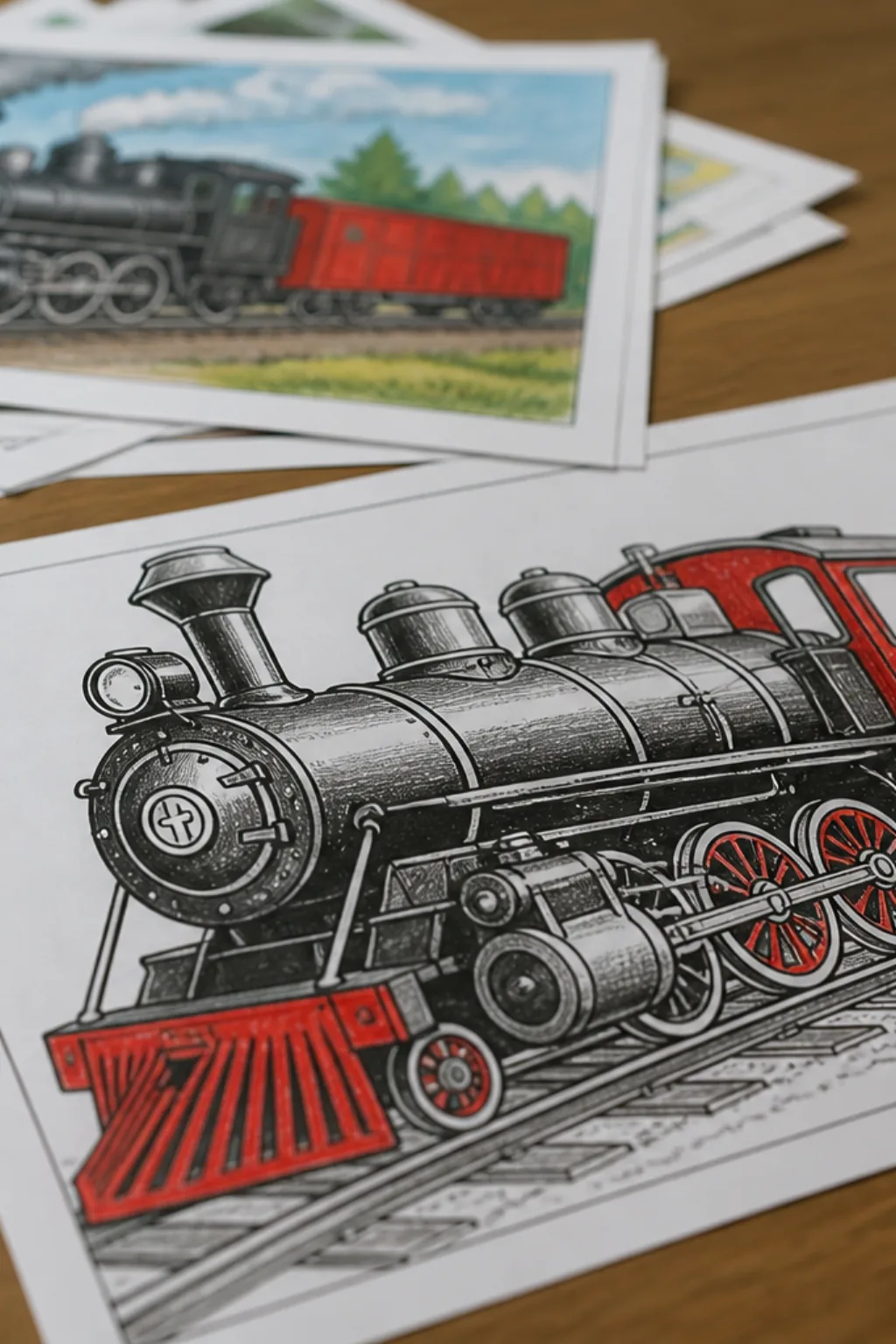 desenhos de locomotiva para colorir - 2