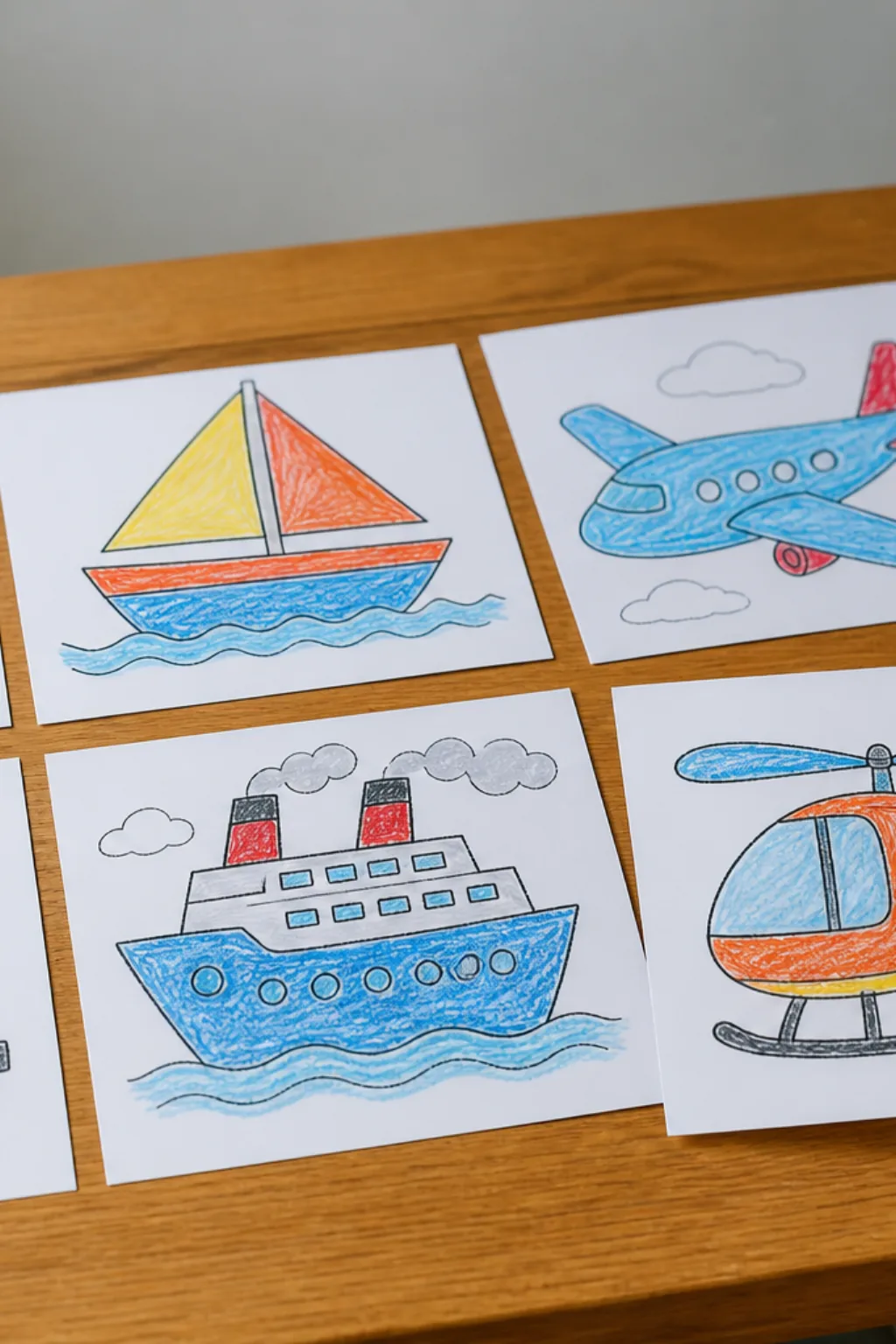 desenhos de meios de transporte para colorir - 2