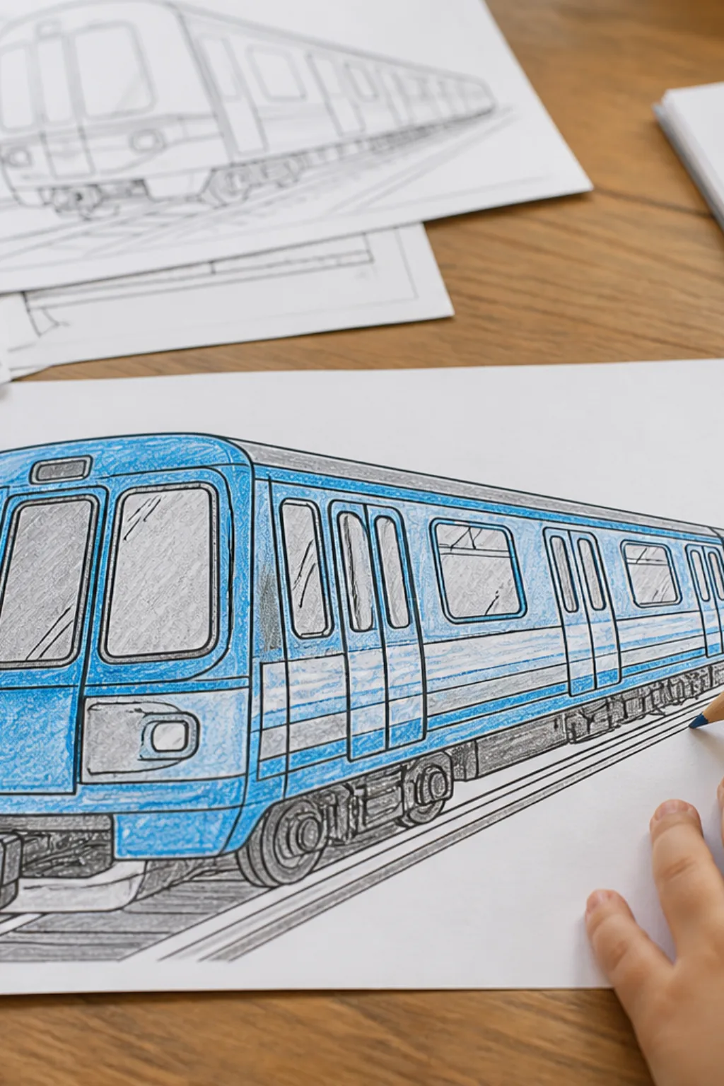 desenhos de metrô para colorir - 2