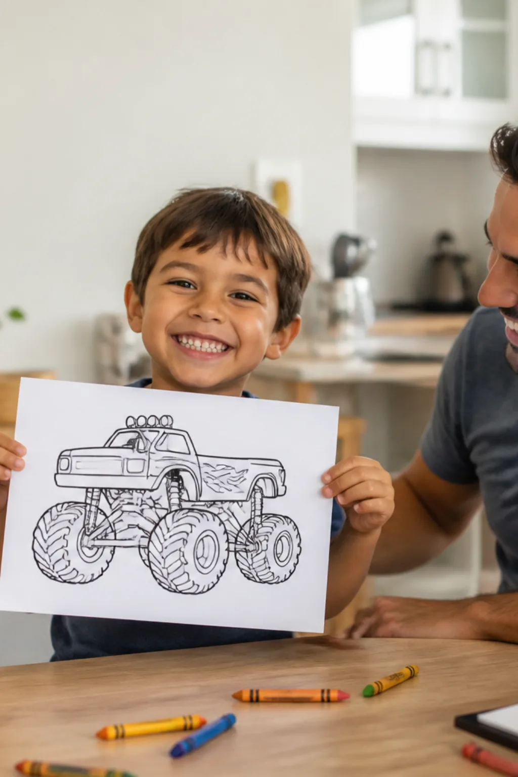 desenhos de monster truck para colorir - 1