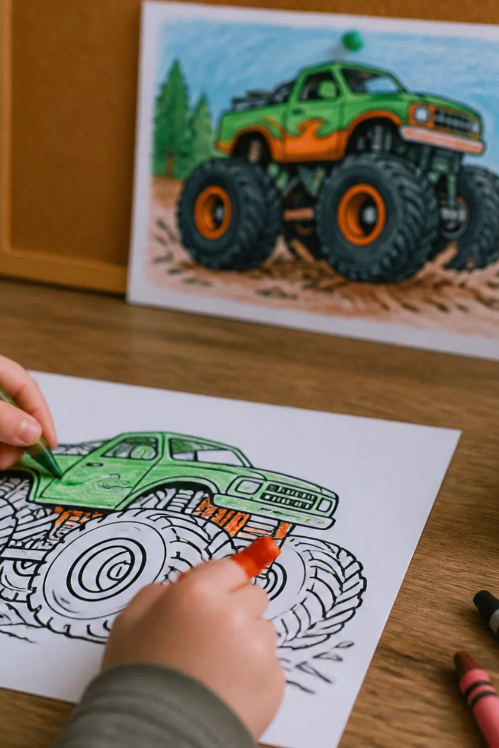 desenhos de monster truck para colorir - 2