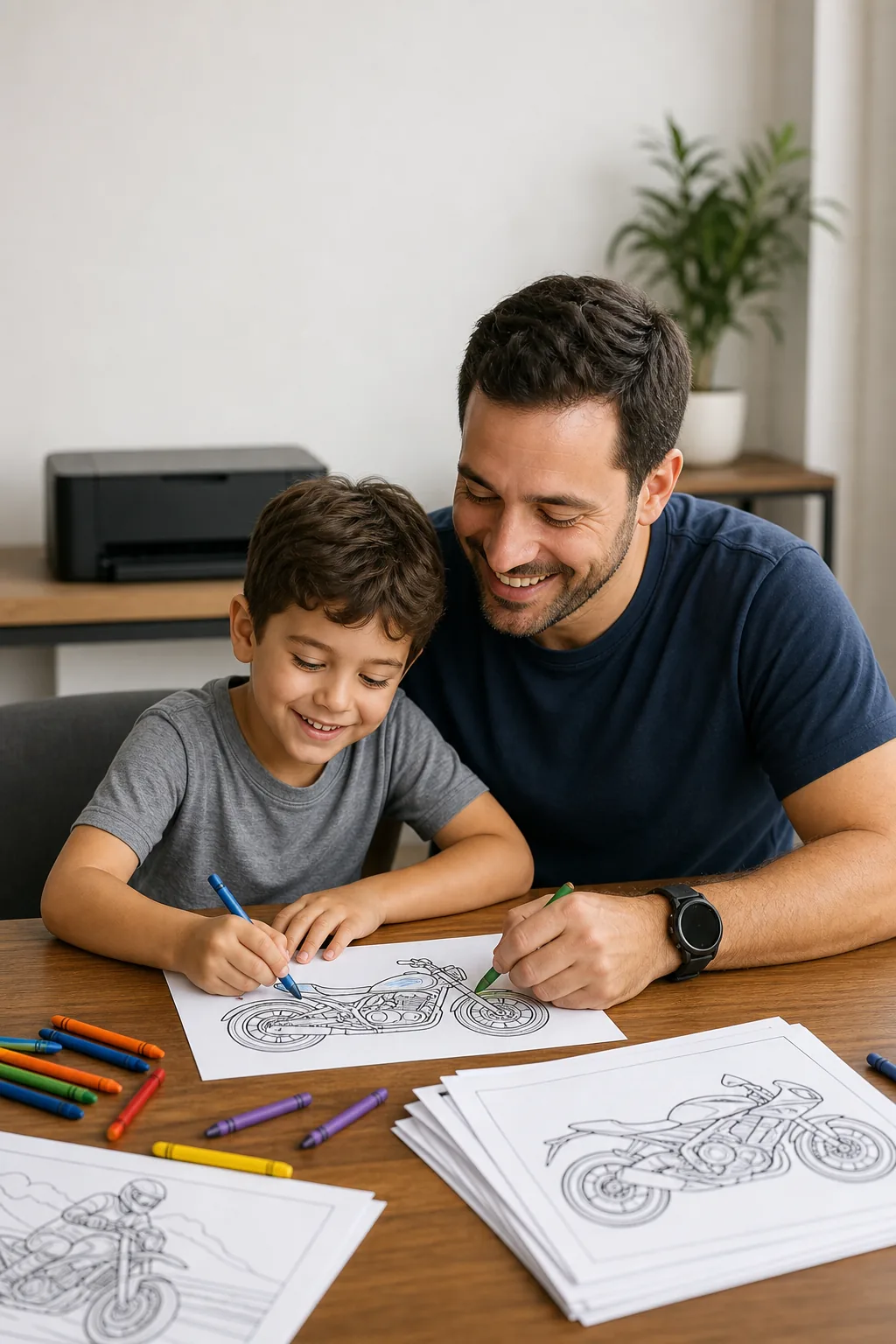 desenhos de moto para colorir - 1