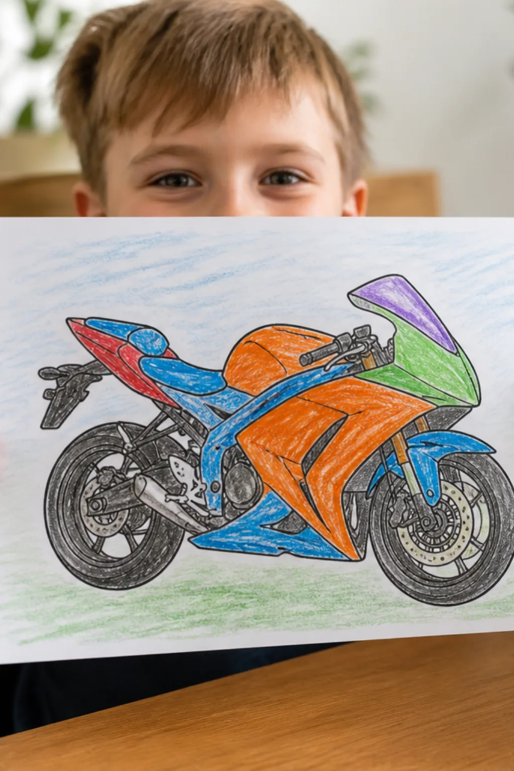 desenhos de moto para colorir - 2
