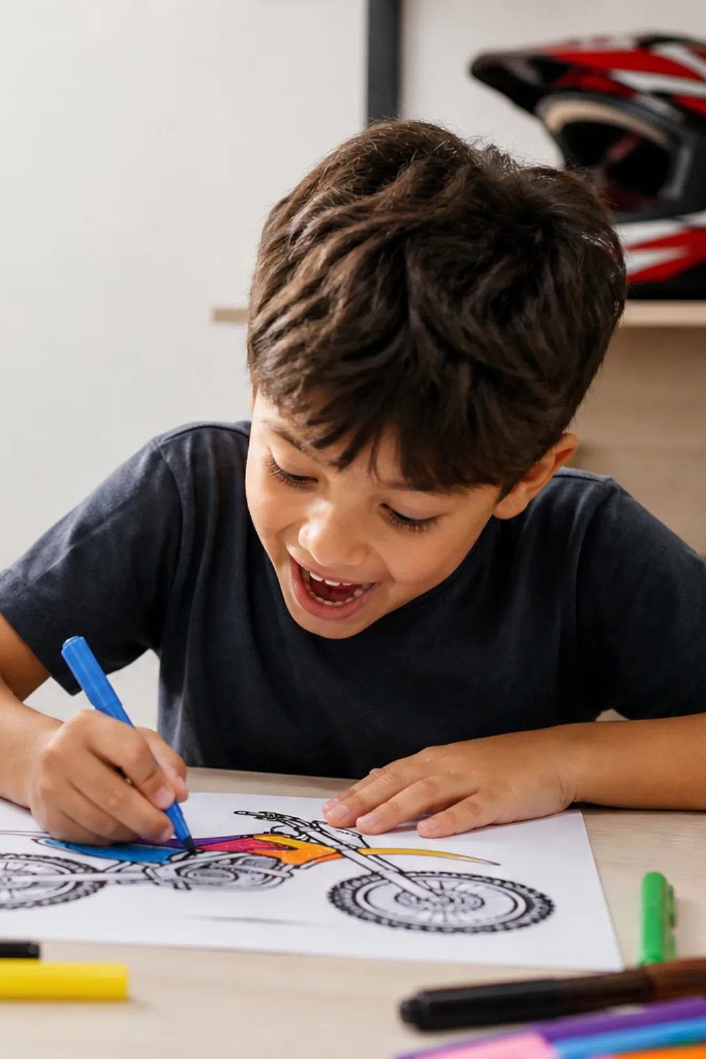 desenhos de moto de trilha para colorir - 1
