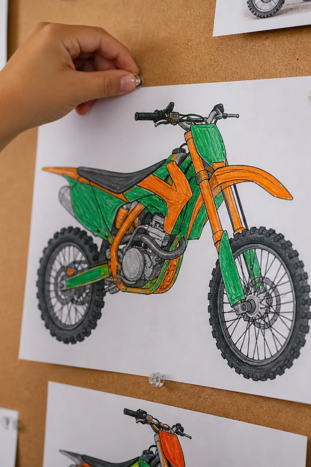 desenhos de moto de trilha para colorir - 2