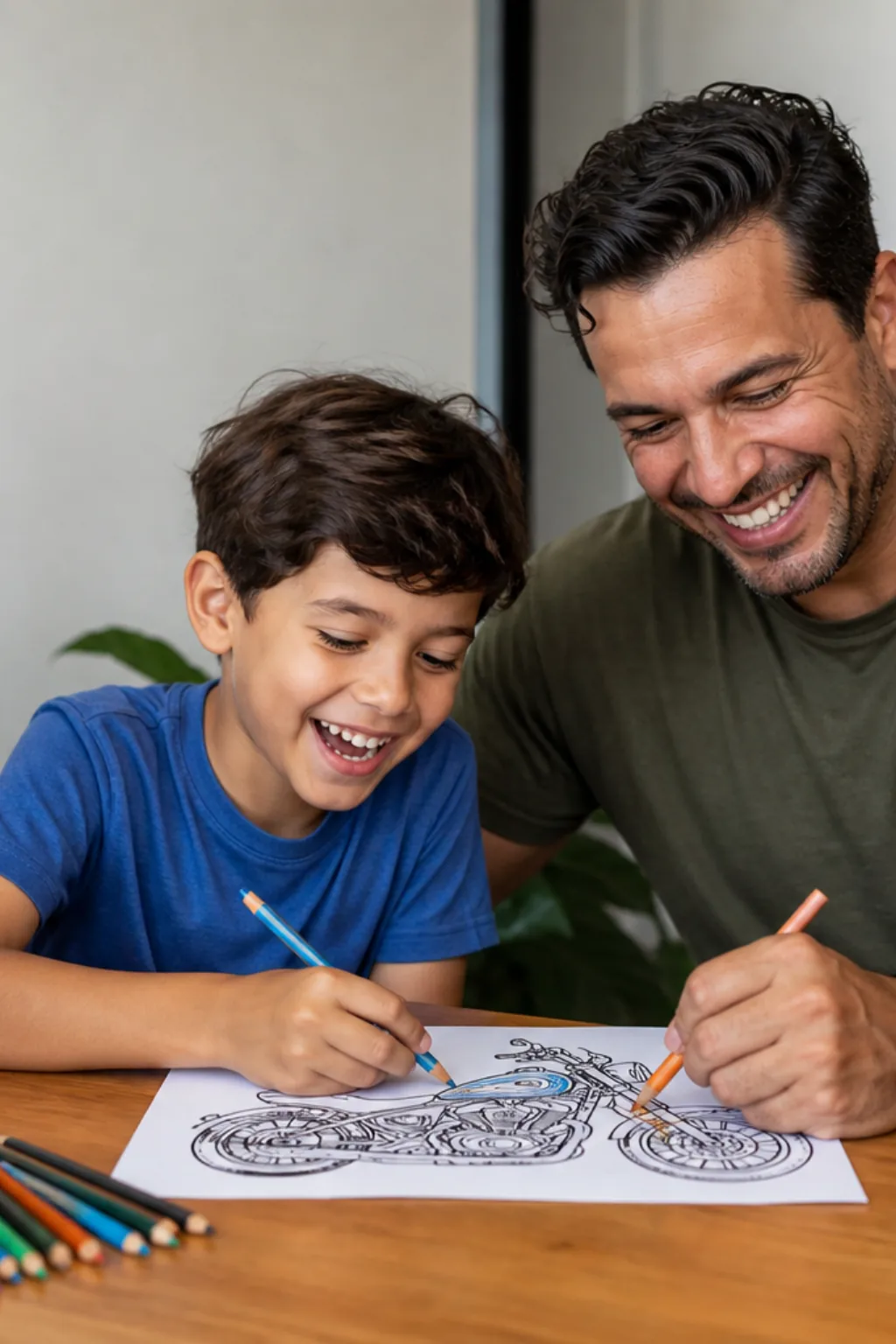 desenhos de motos Harley Davidson para colorir — exemplo criado na Desenhos pra Colorir