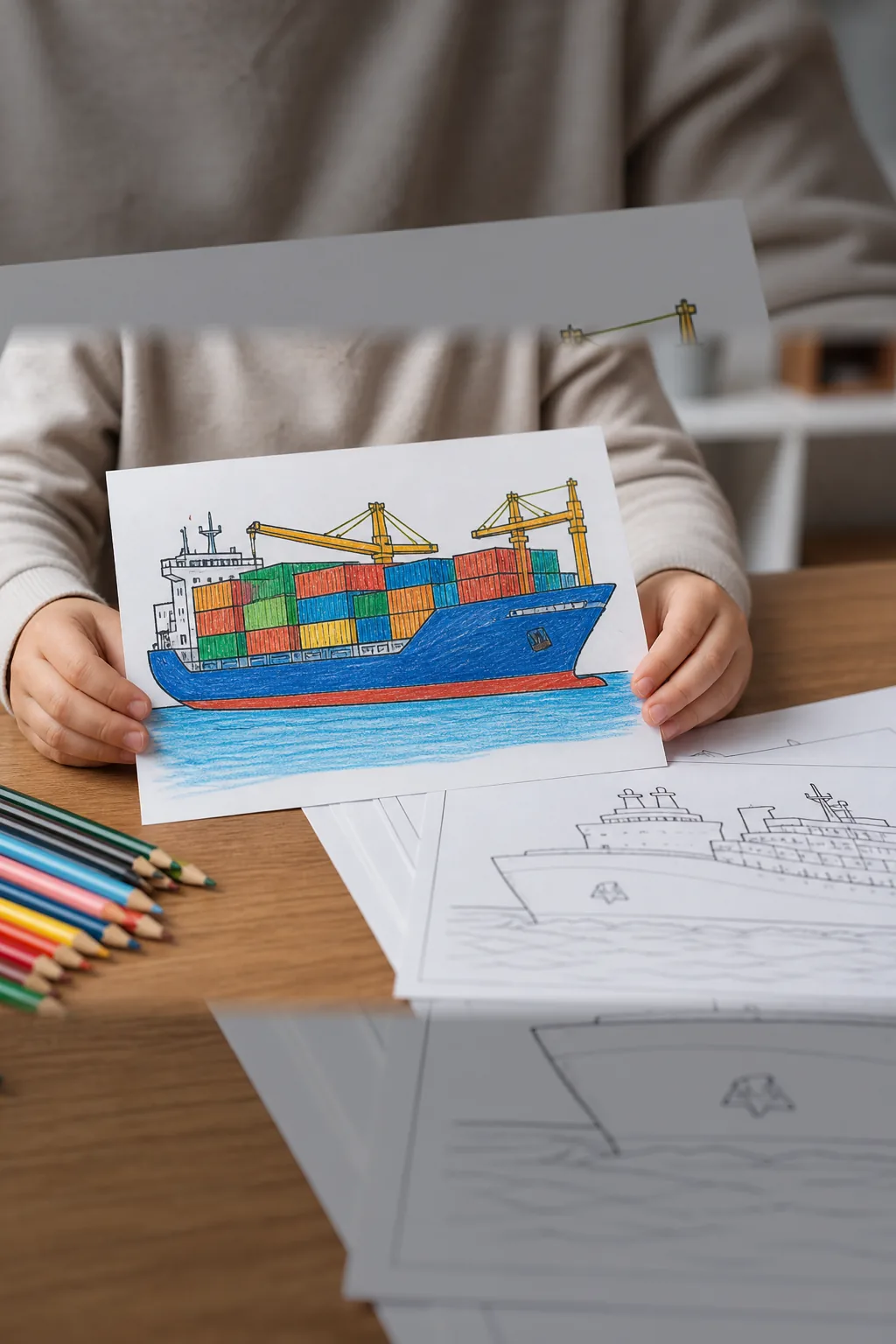 desenhos de navio para colorir - 2