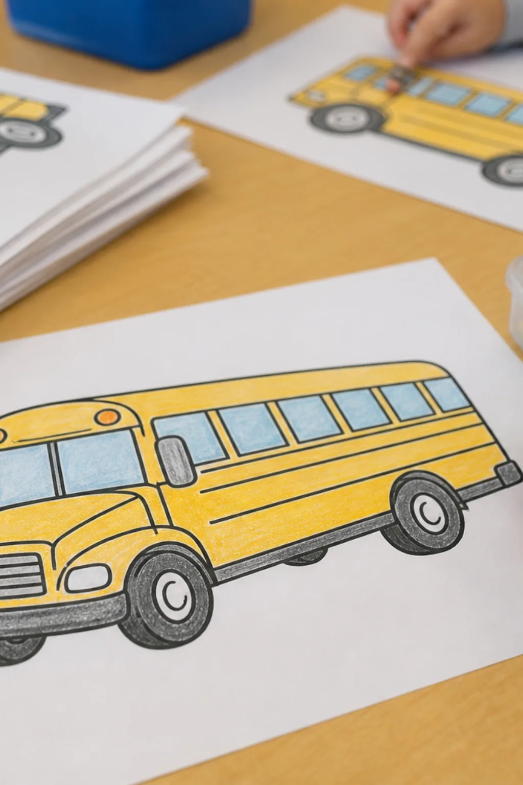 desenhos de ônibus escolar para colorir - 2
