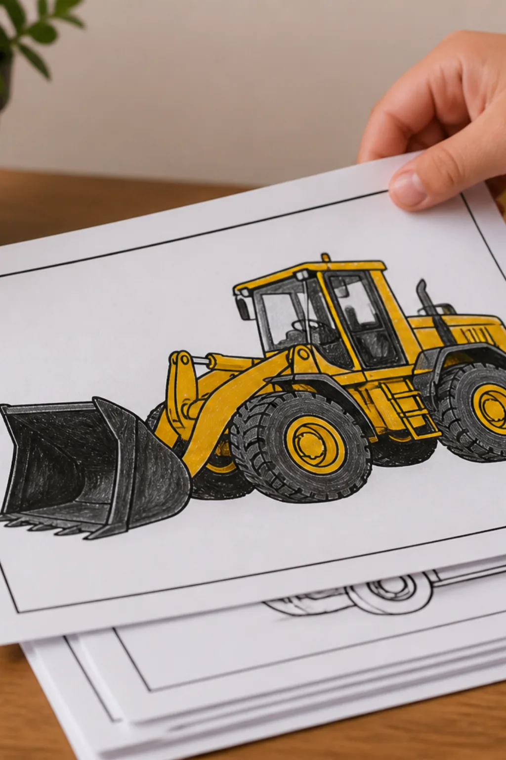 desenhos de pá carregadeira para colorir - 2