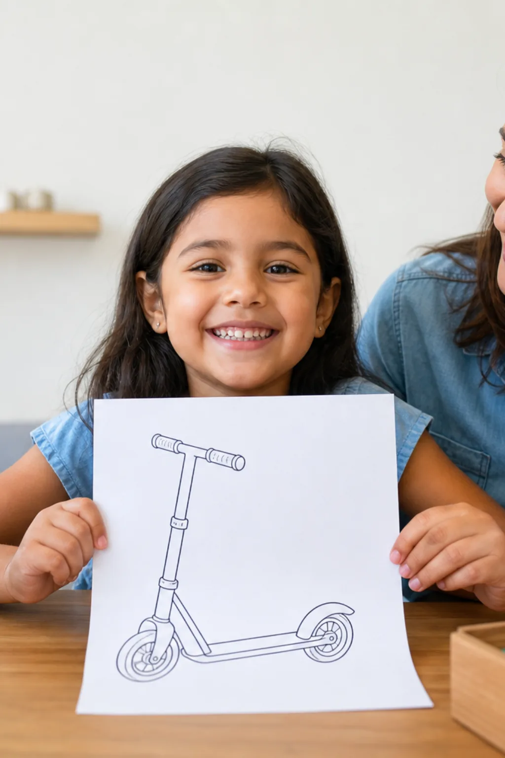 desenhos de patinete para colorir - 1