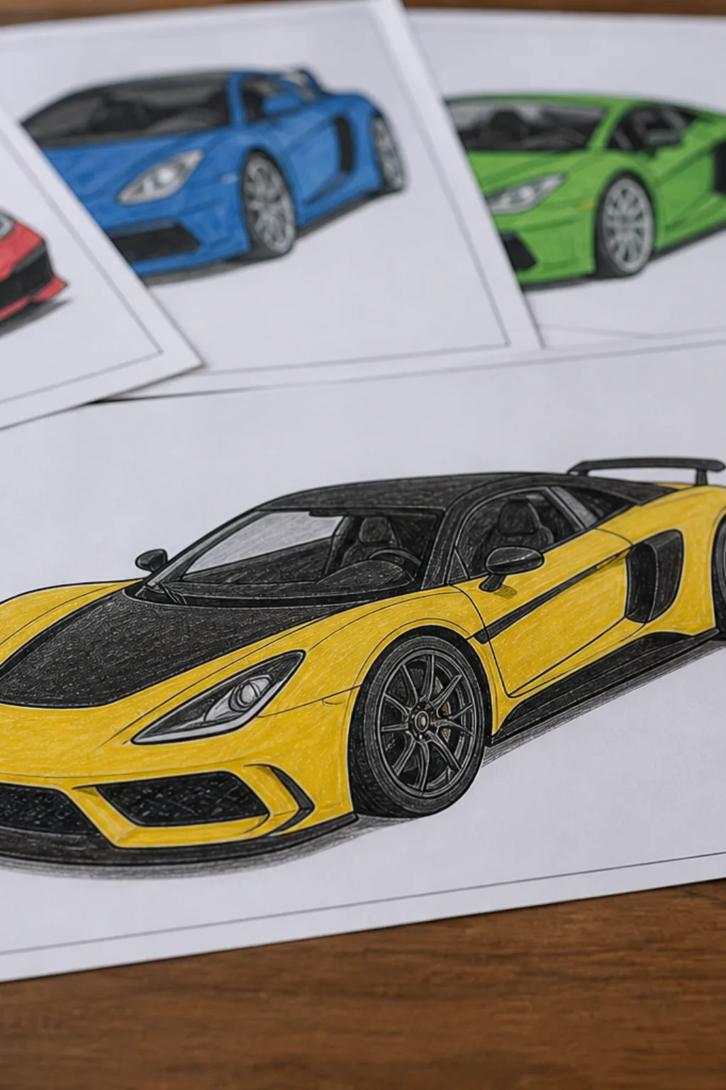 desenhos de porsche para colorir - 2