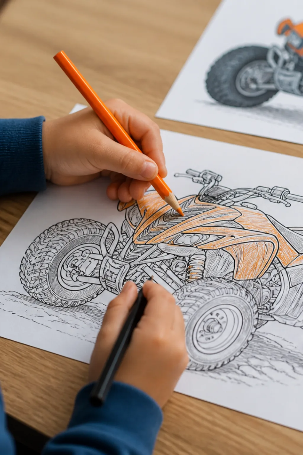 desenhos de quadriciclo para colorir - 2
