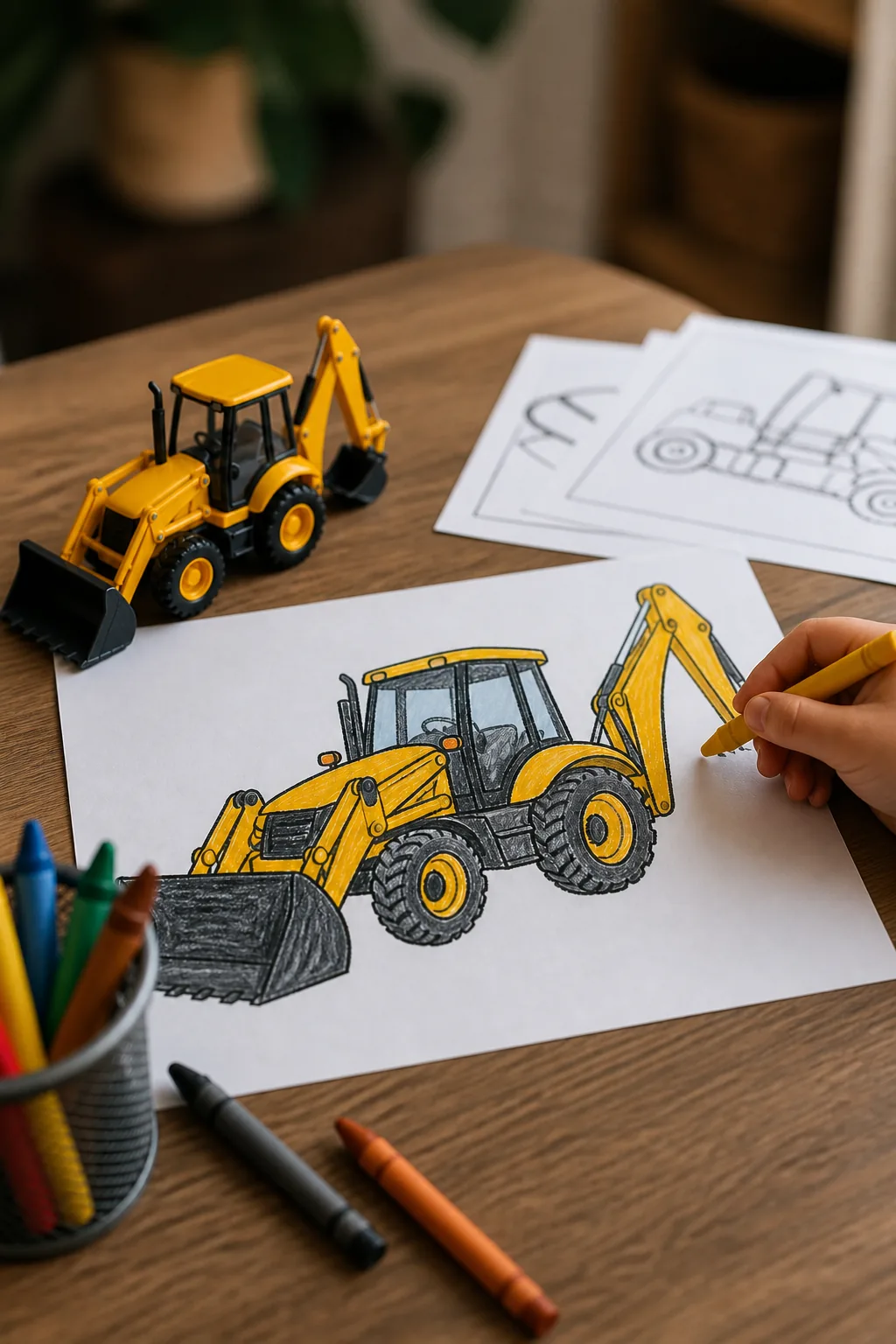 desenhos de retroescavadeira para colorir - 2