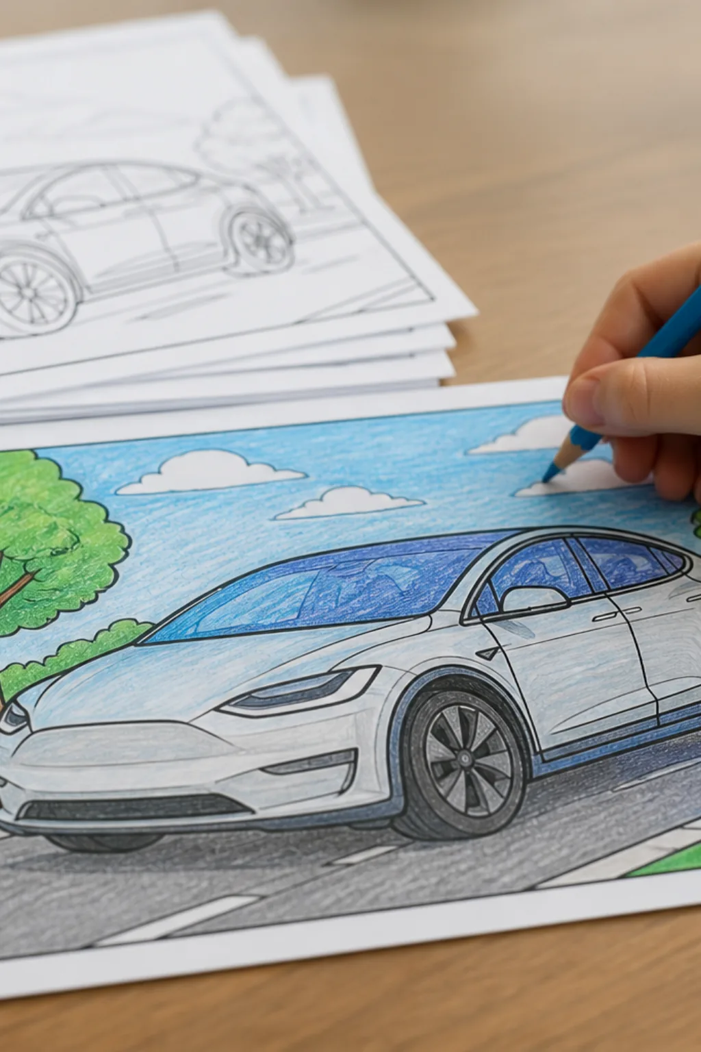 desenhos de tesla para colorir - 2