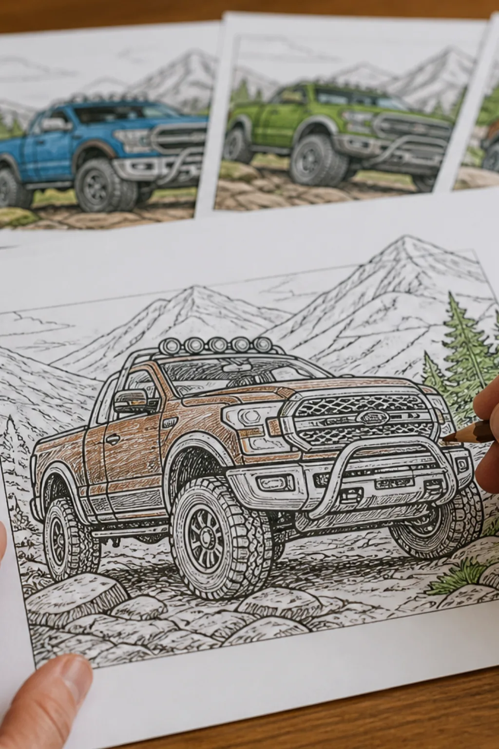 desenhos da Toyota Hilux para colorir - 2