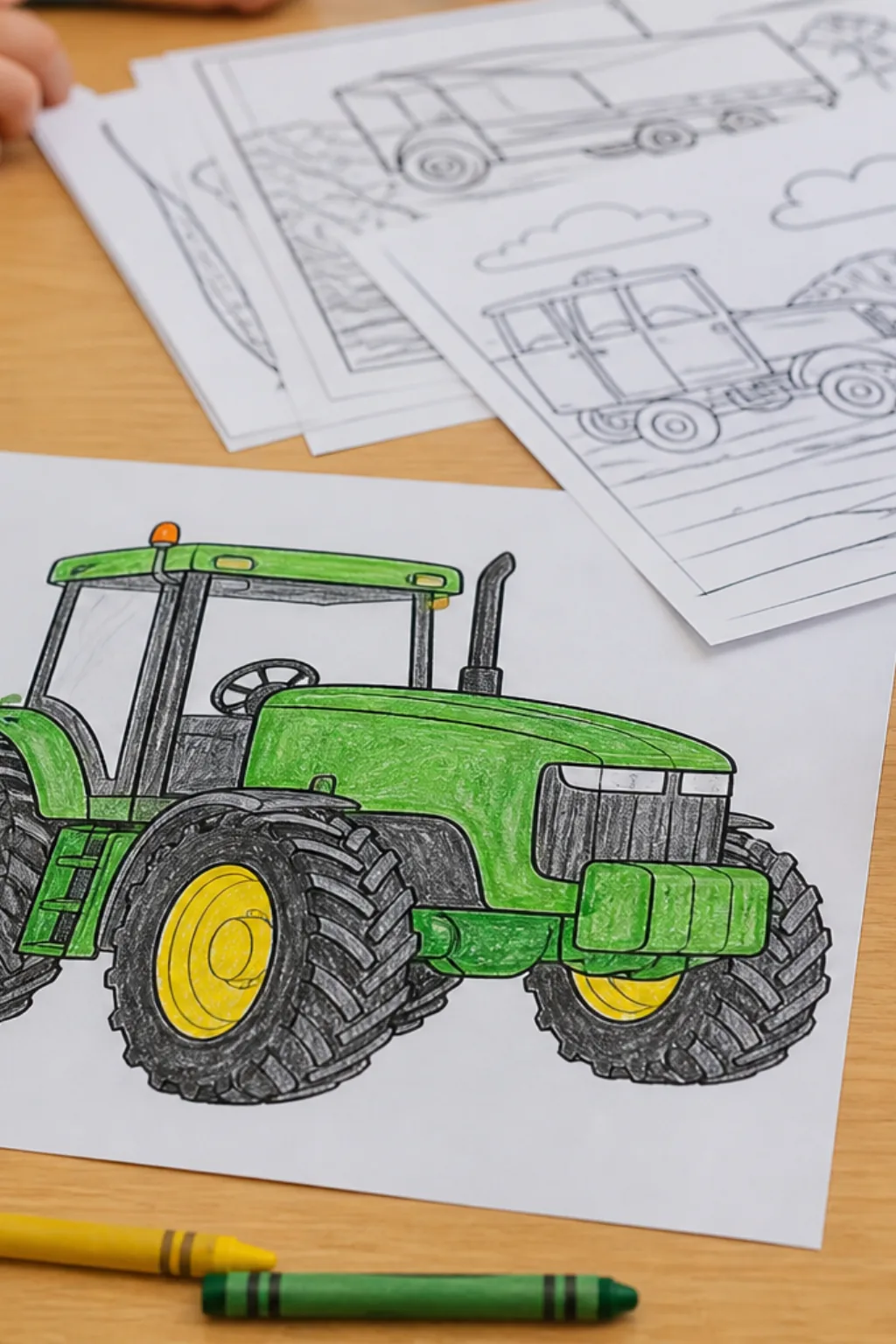 desenhos de trator para colorir - 2