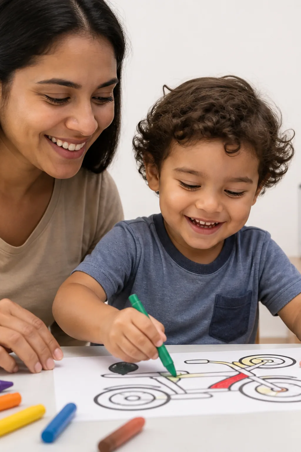desenhos de triciclo para colorir — exemplo criado na Desenhos pra Colorir