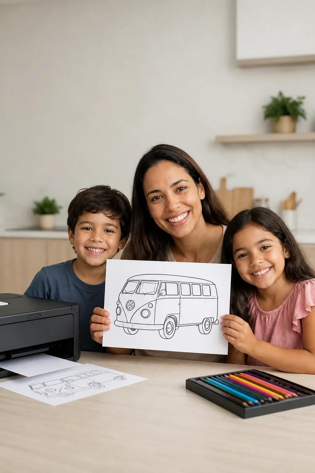 desenhos de van para colorir - 1