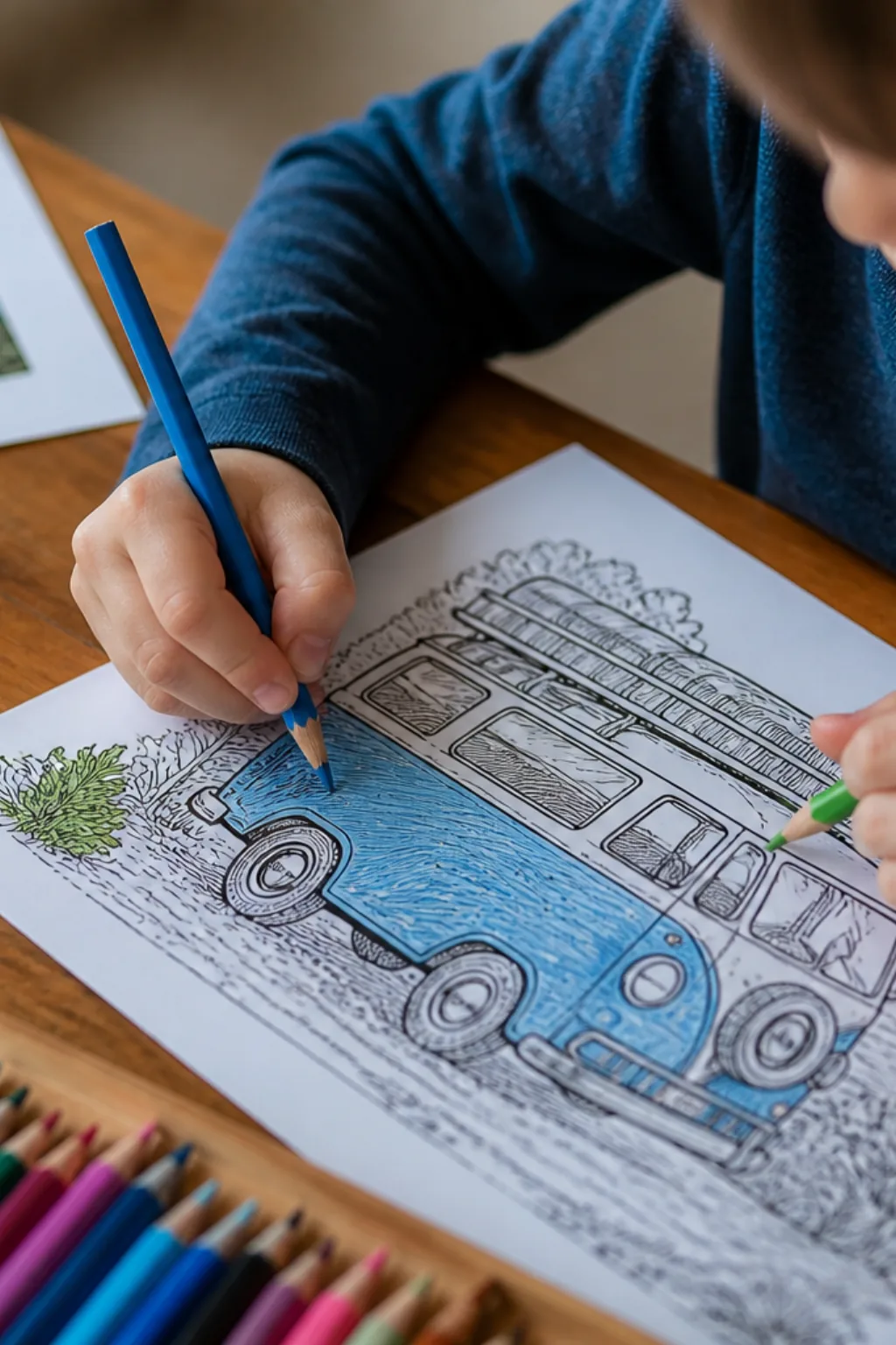 desenhos de van para colorir - 2