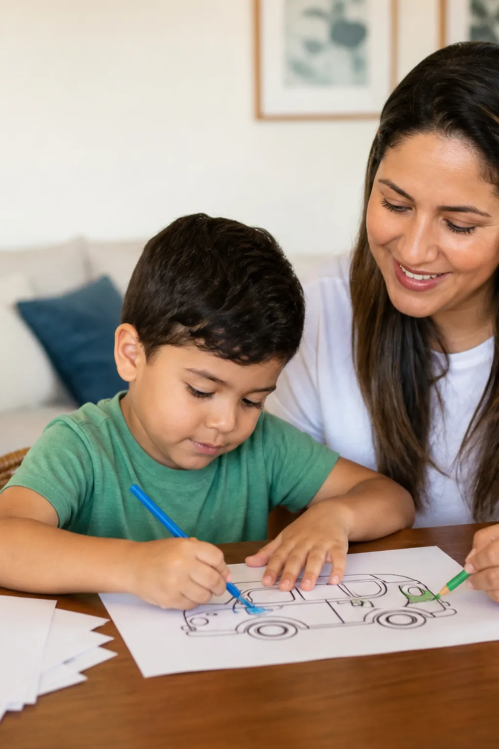 desenhos de van escolar para colorir — exemplo criado na Desenhos pra Colorir