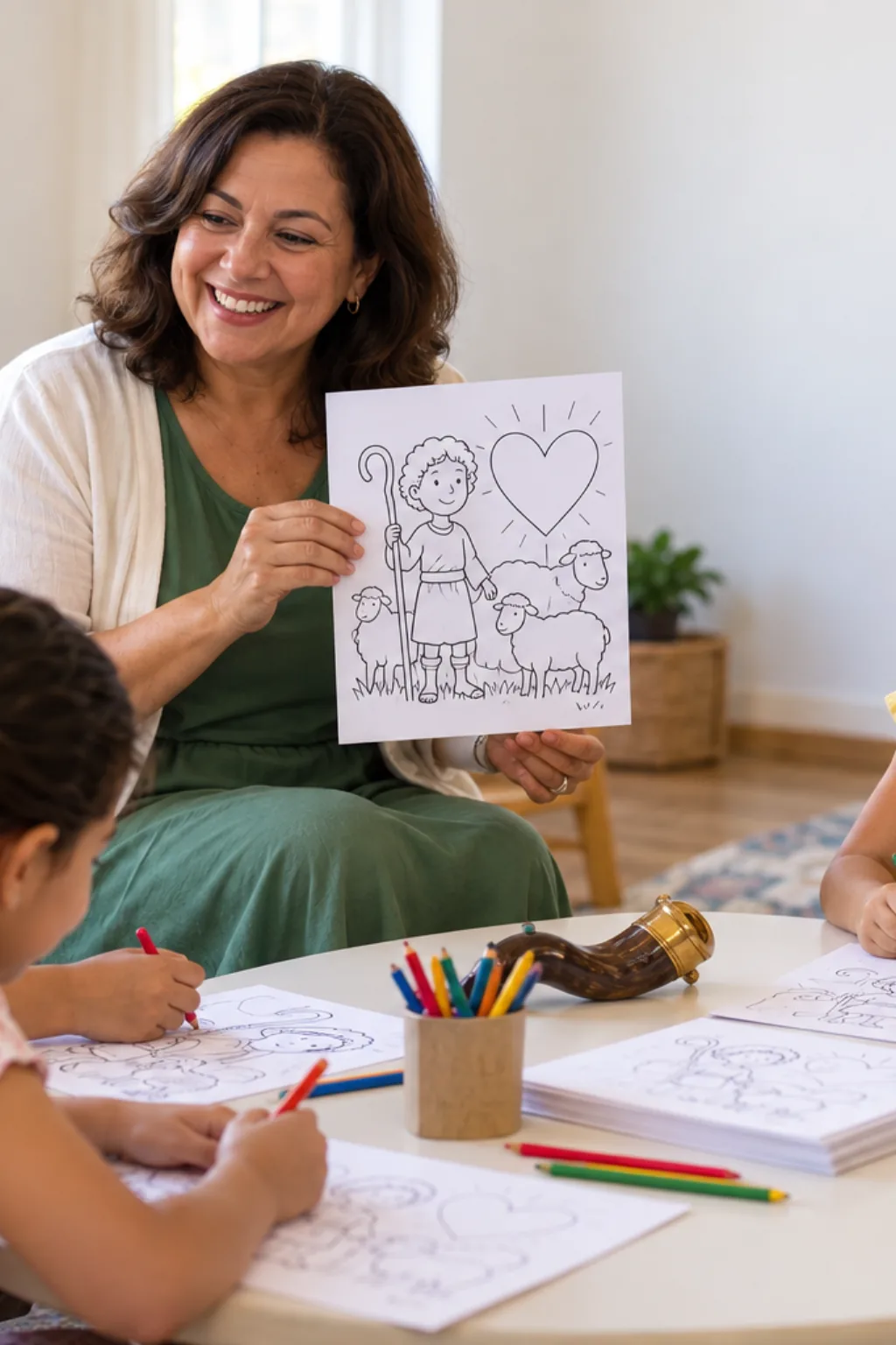 desenhos de 1 Samuel 16:7 para colorir — exemplo criado na Desenhos pra Colorir