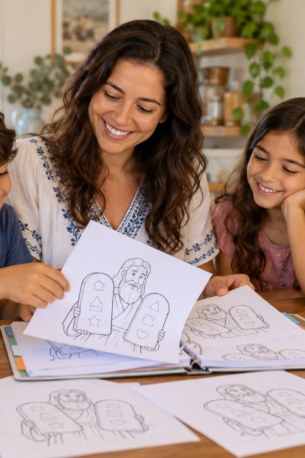 desenhos dos dez mandamentos para colorir — exemplo criado na Desenhos pra Colorir