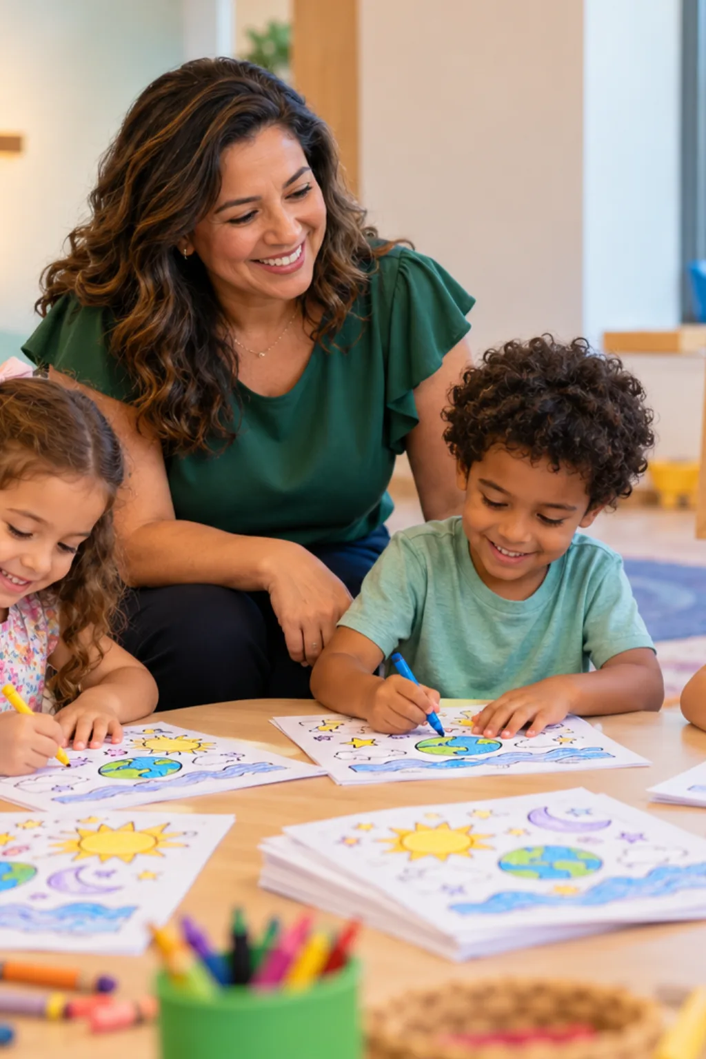 desenhos de Gênesis 1:1 para colorir — exemplo criado na Desenhos pra Colorir