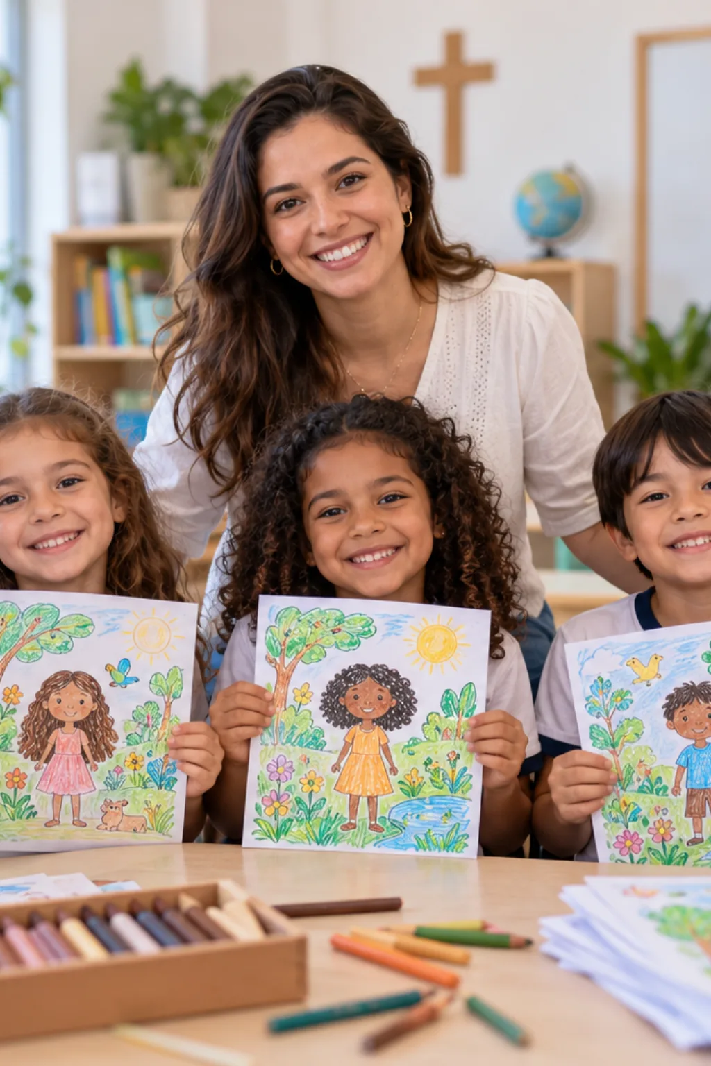 desenhos de Gênesis 1:27 para colorir — exemplo criado na Desenhos pra Colorir