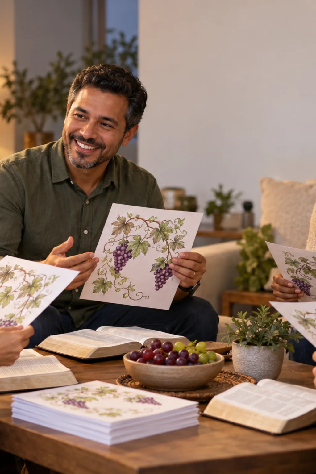 desenhos de João 15:1 para colorir — exemplo criado na Desenhos pra Colorir