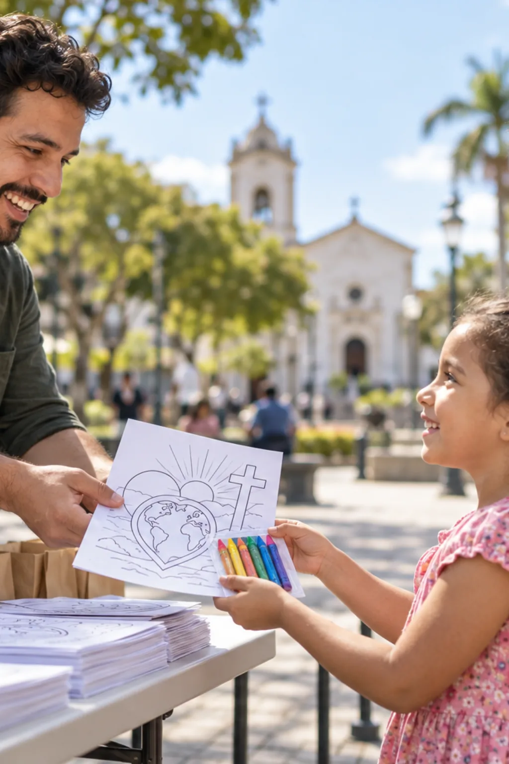 desenhos de João 3:16 para colorir — exemplo criado na Desenhos pra Colorir