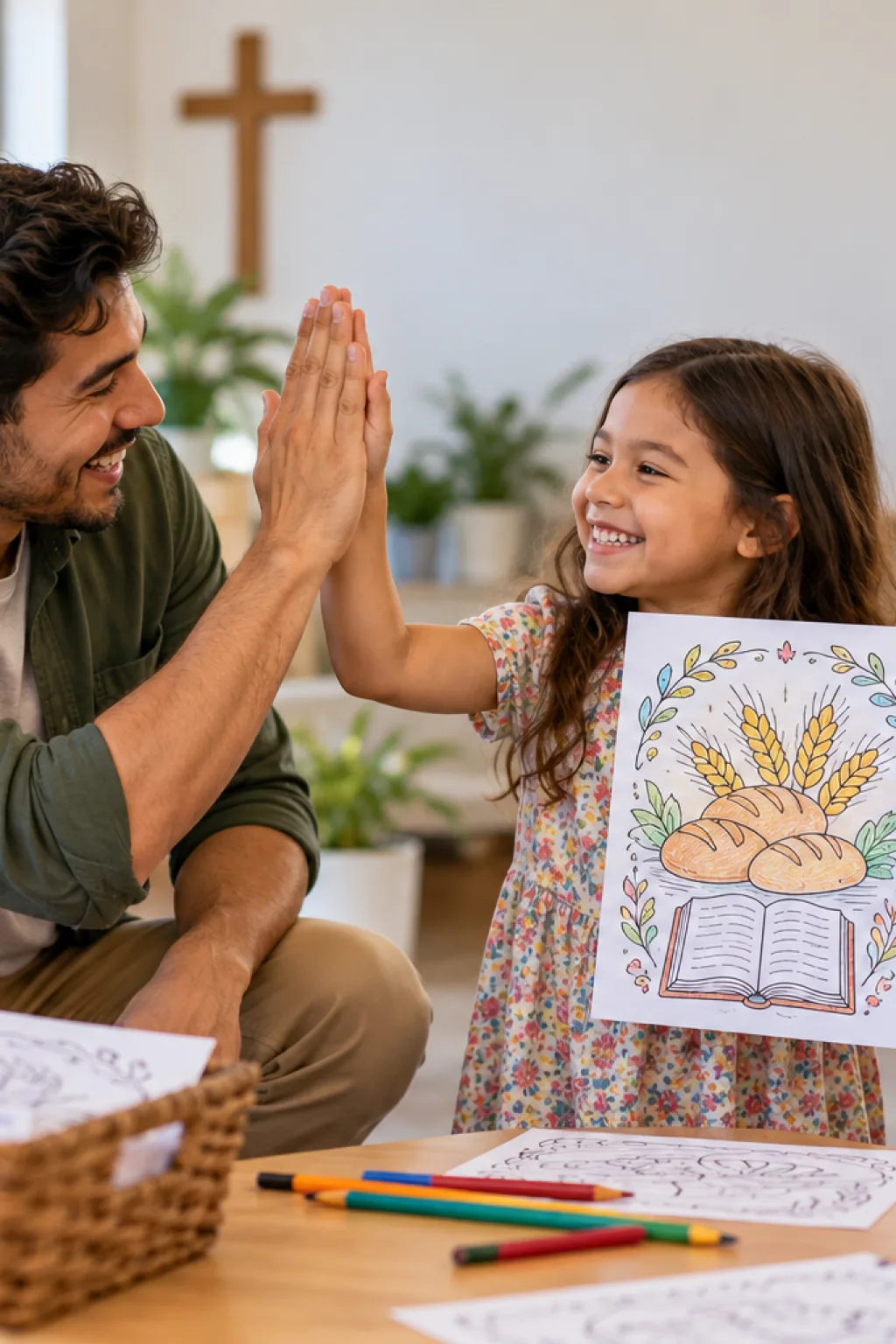 desenhos de Mateus 4:4 para colorir — exemplo criado na Desenhos pra Colorir