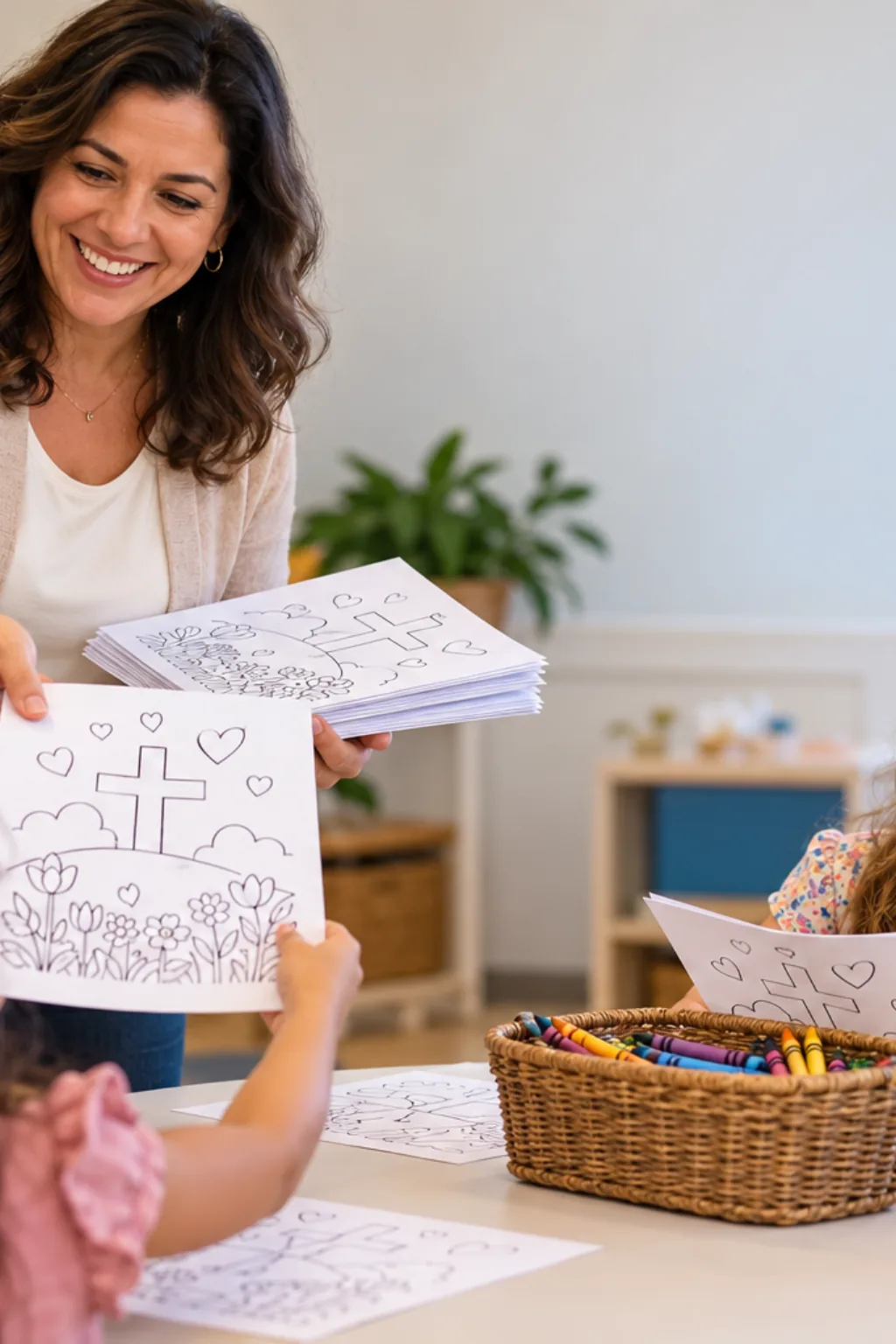 desenhos de Romanos 5:8 para colorir — exemplo criado na Desenhos pra Colorir