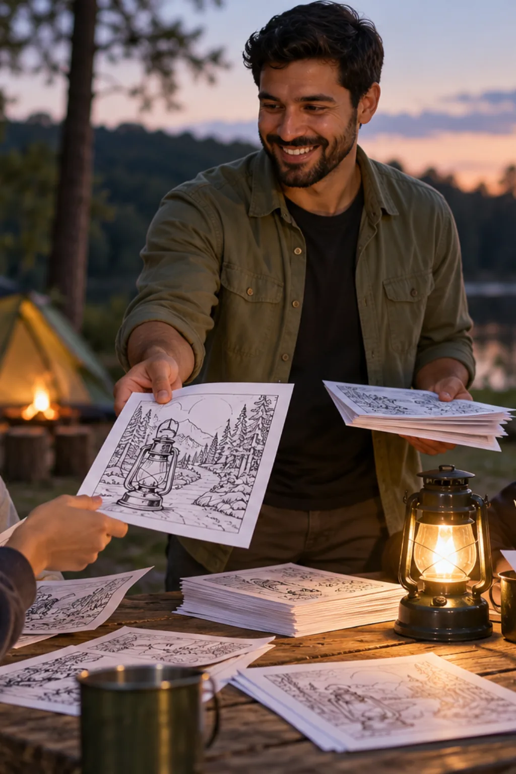 desenhos do Salmo 119:105 para colorir — exemplo criado na Desenhos pra Colorir