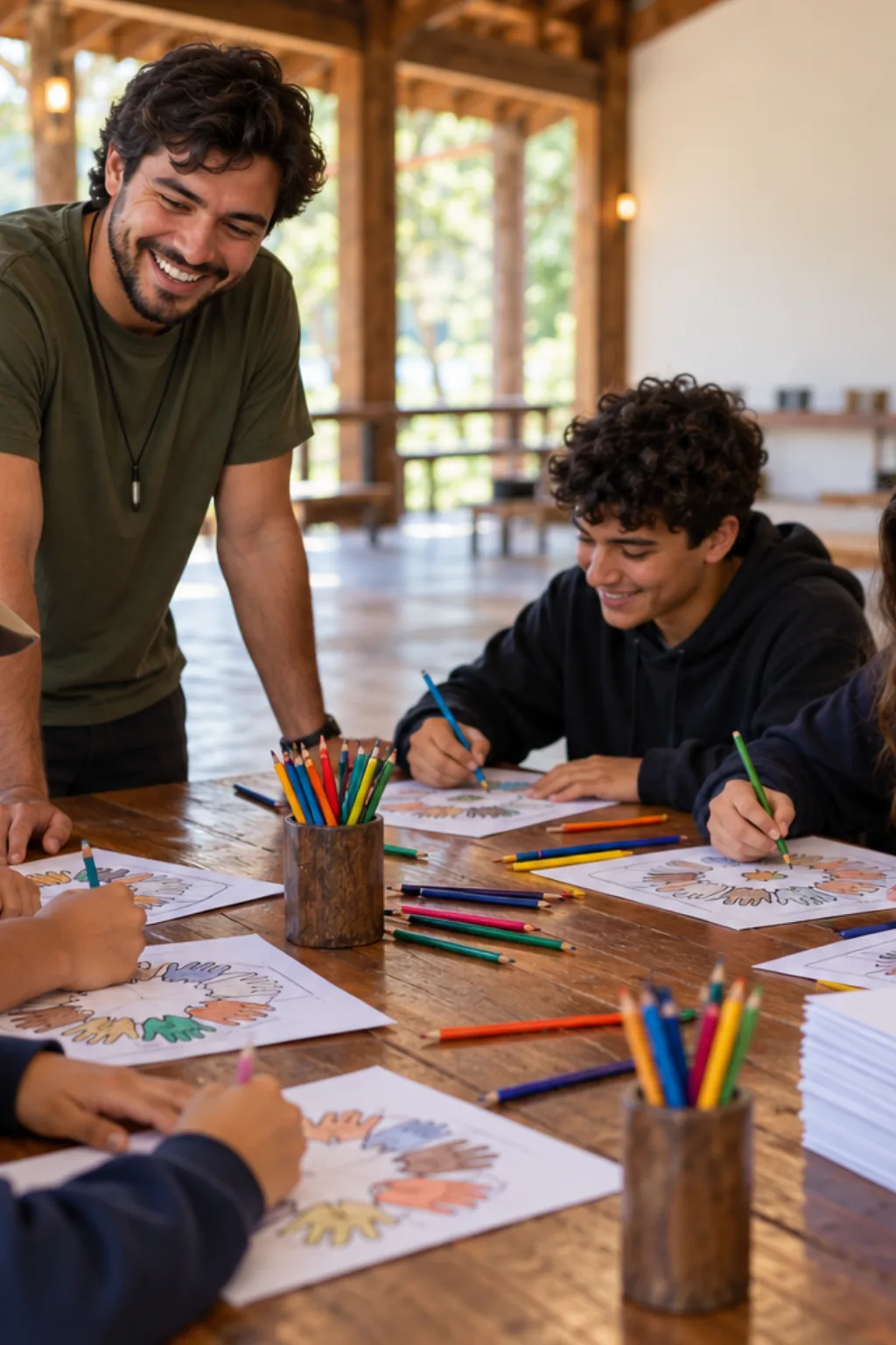 desenhos do salmo 133 para colorir — exemplo criado na Desenhos pra Colorir