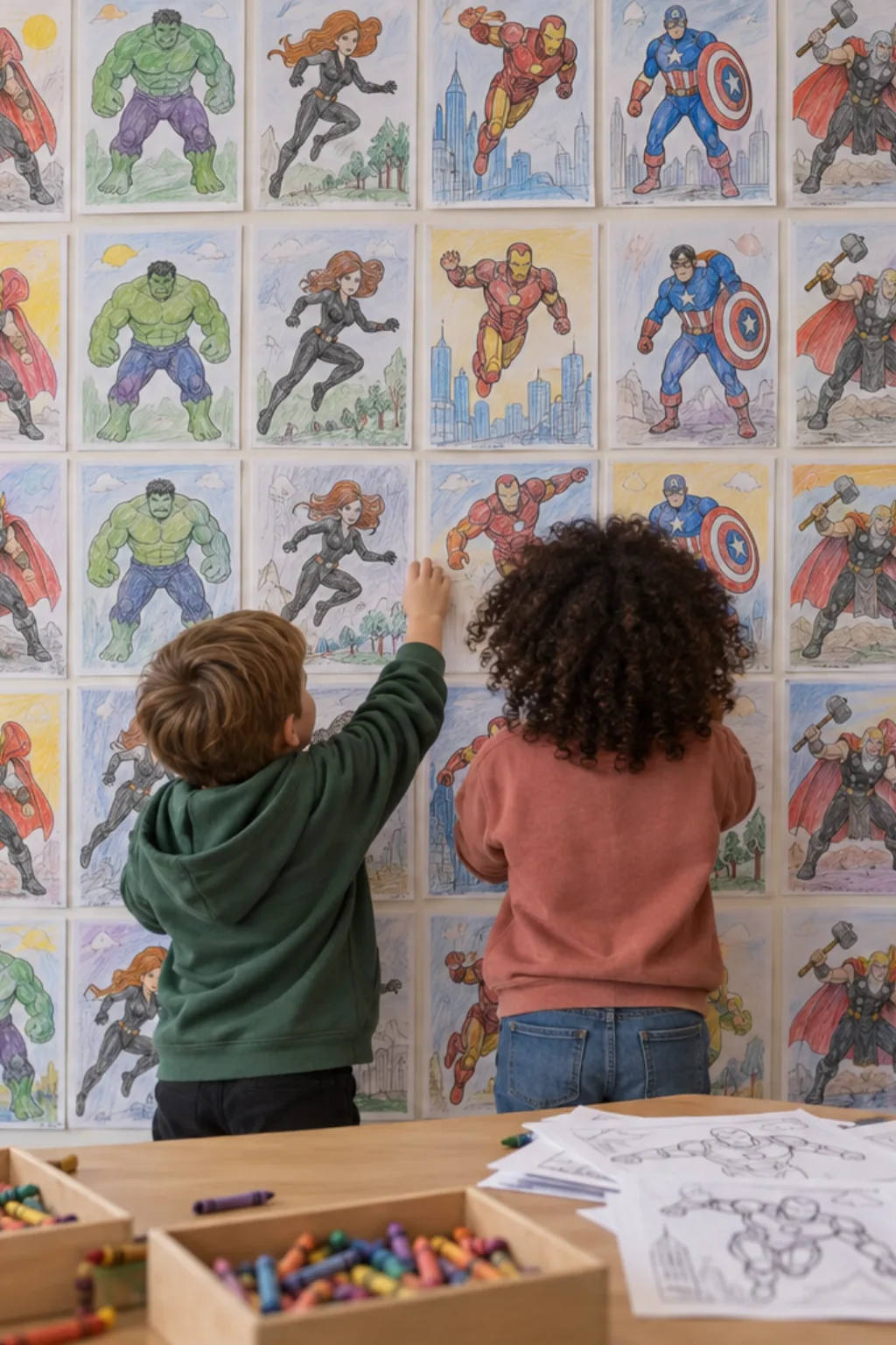 Desenhos dos Vingadores para Colorir - Depois