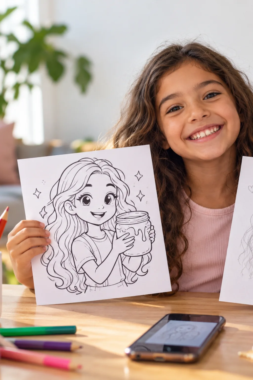 desenhos da Luluca para colorir — exemplo criado na Desenhos pra Colorir