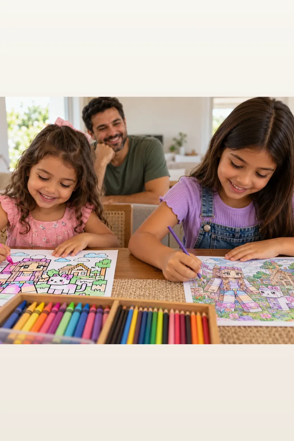 desenhos da Vitória MineBlox para colorir — exemplo criado na Desenhos pra Colorir