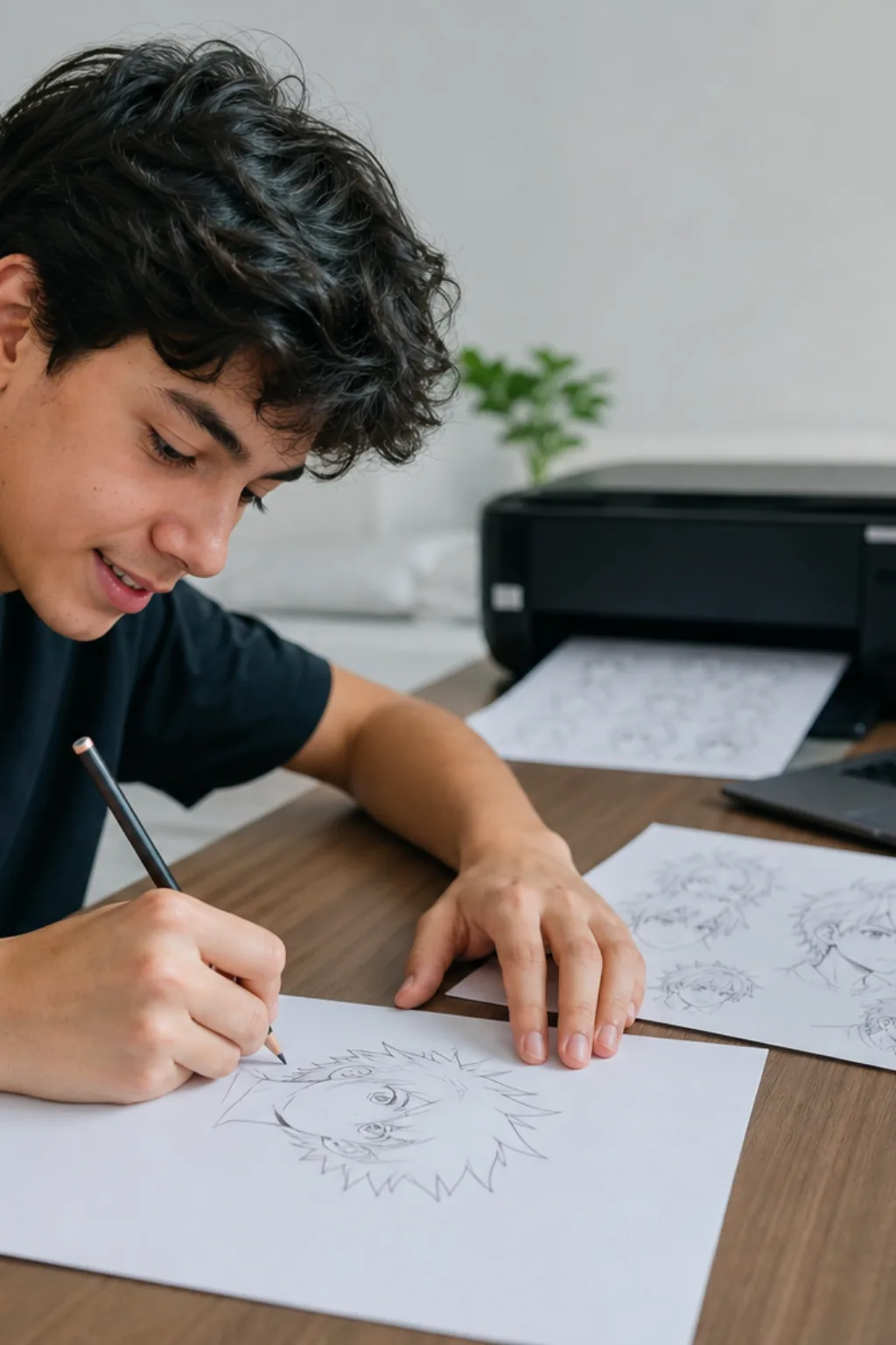 Desenhos de Anime e Mangá para Desenhar - Antes