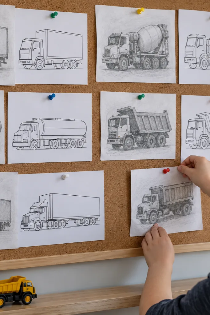 Desenhos de Caminhões para Desenhar - Depois