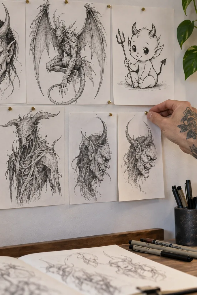 Desenhos de Demônios para Desenhar - Depois