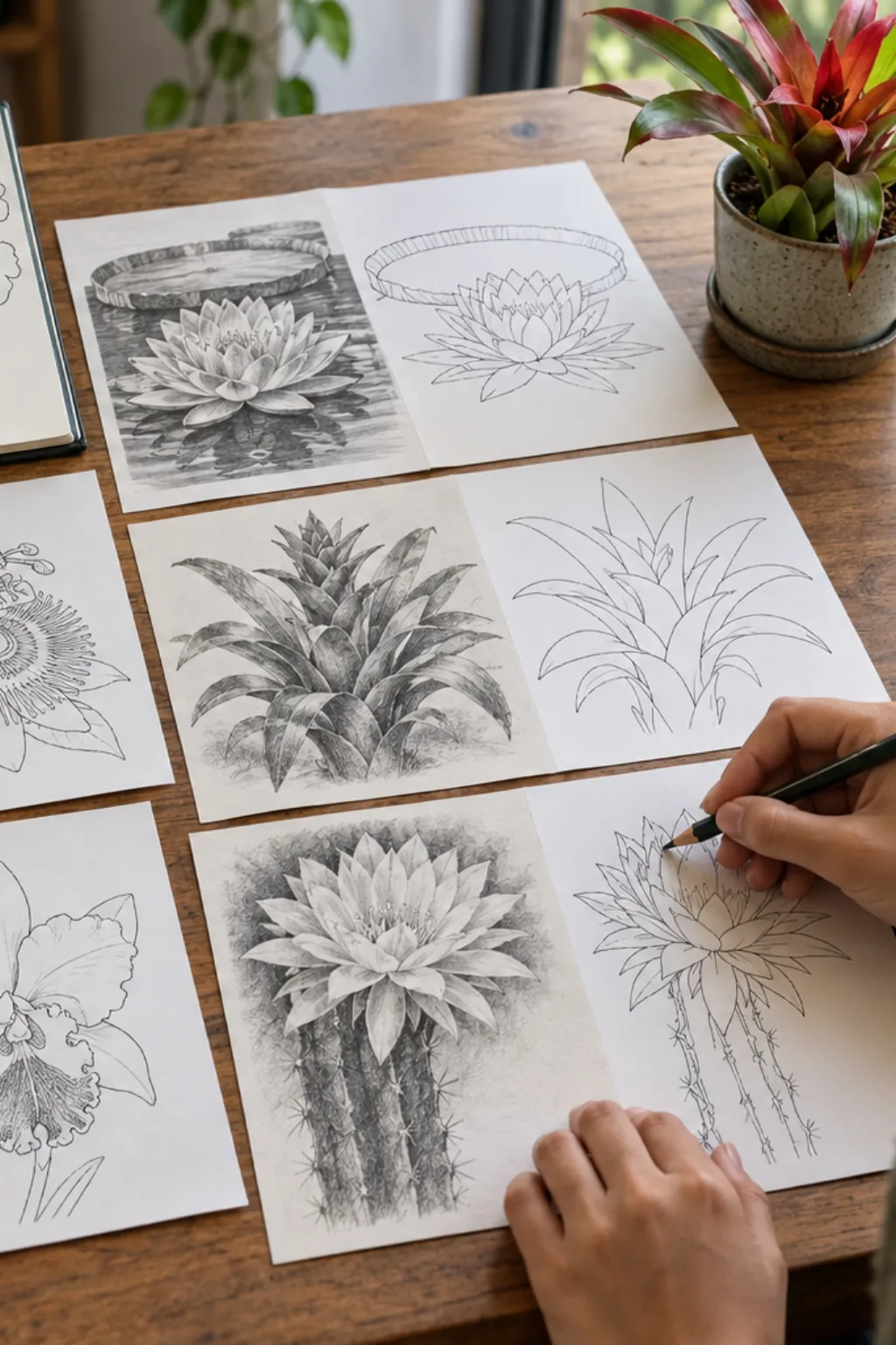 Desenhos de Flores Brasileiras para Desenhar - Depois